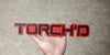Custom Text Emblem - Crazy Font - Solid Powder Coated Billet Aluminum