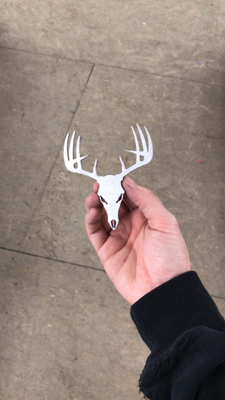 Deer Skull Fender Badge