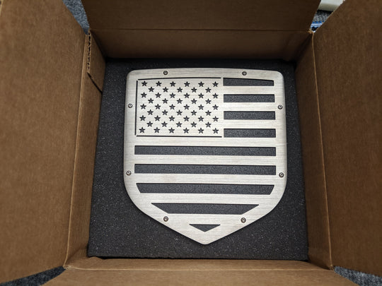 Ready to Ship - American Flag Tailgate Emblem w/Bolts - Fits 2009-2018 Ram® 1500, 2500, 3500