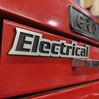 Custom Toolbox Drawer Emblems - Electrical