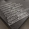 Custom Toolbox Drawer Emblems - 14 Piece Set As Shown - Brushed Pattern