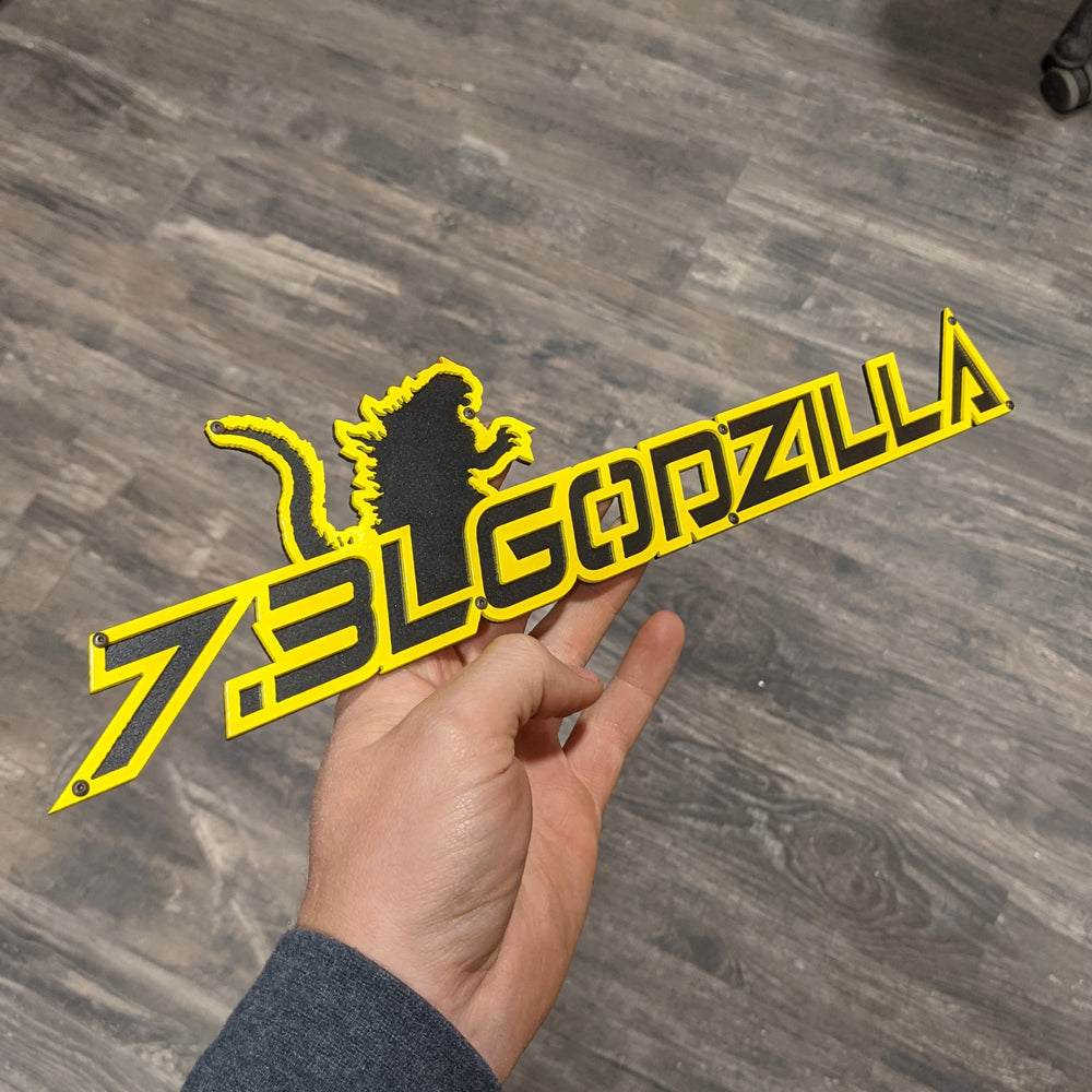 Godzilla Text Yellow Godzilla Badges – Main Event Emblems