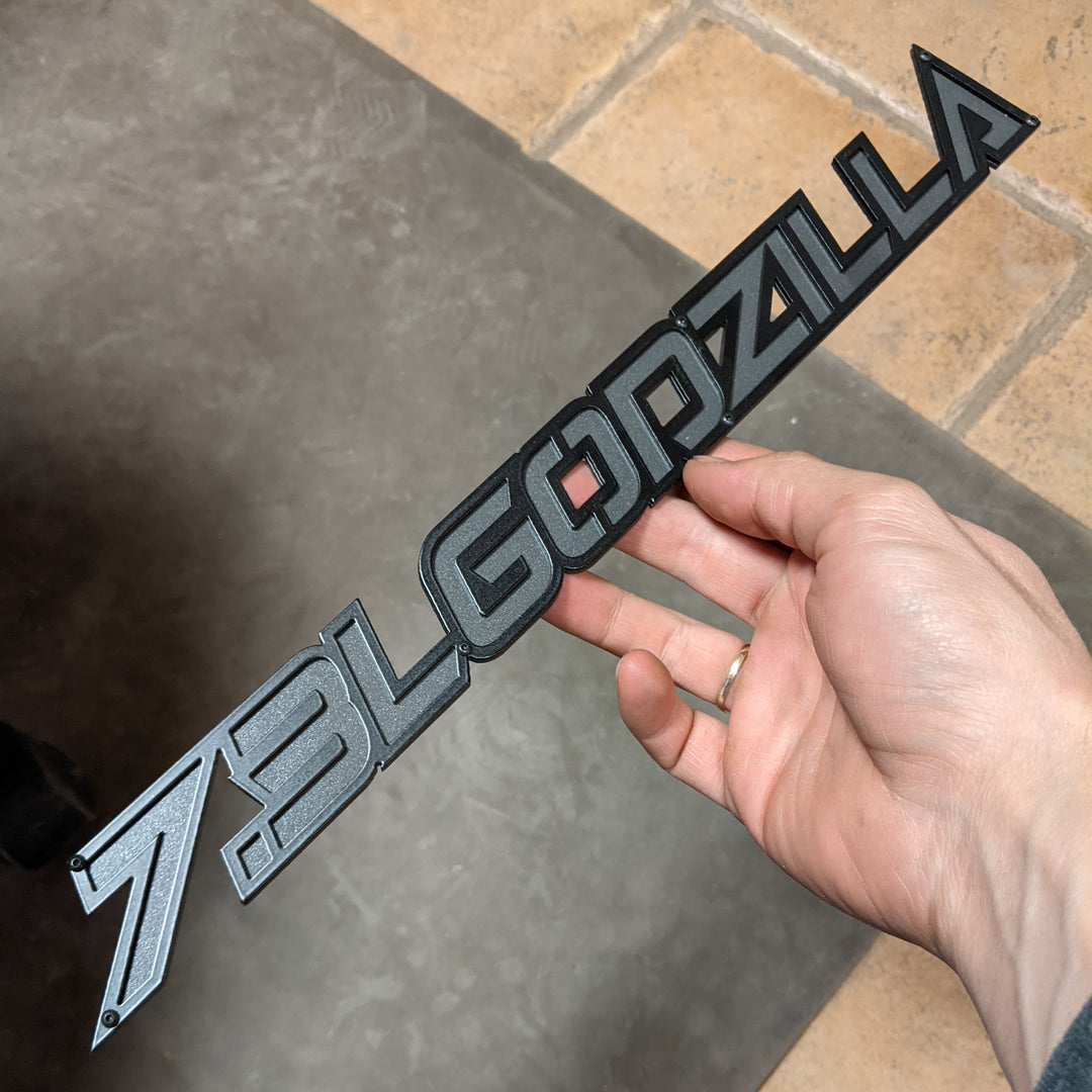7.3 Godzilla Emblem - Universal Fitment - No Character Outline - Choose your Colors