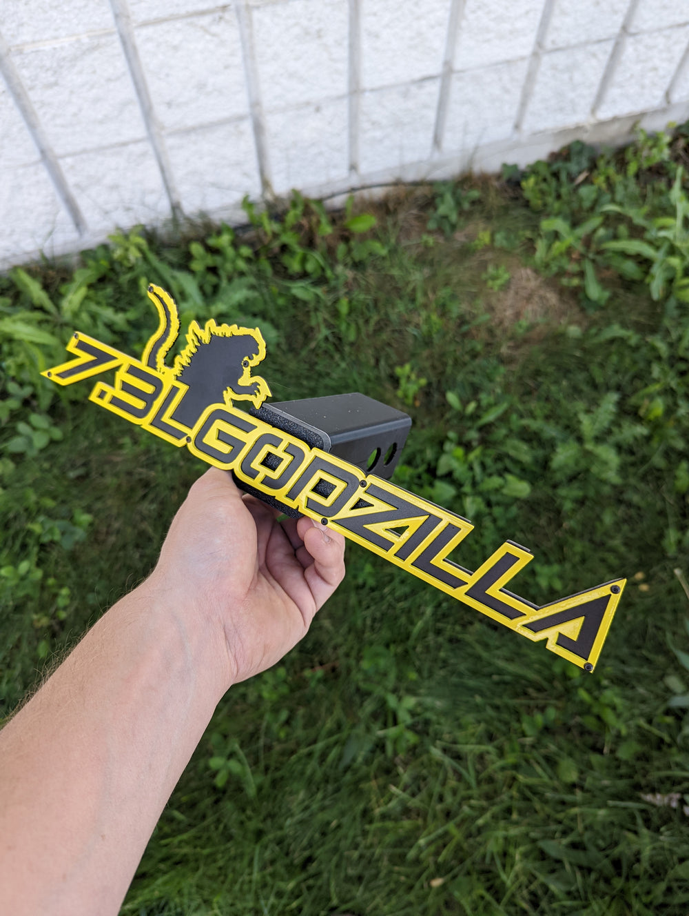 7.3L Godzilla Hitch Cover - Powder Coated Aluminum - Fully Customizable