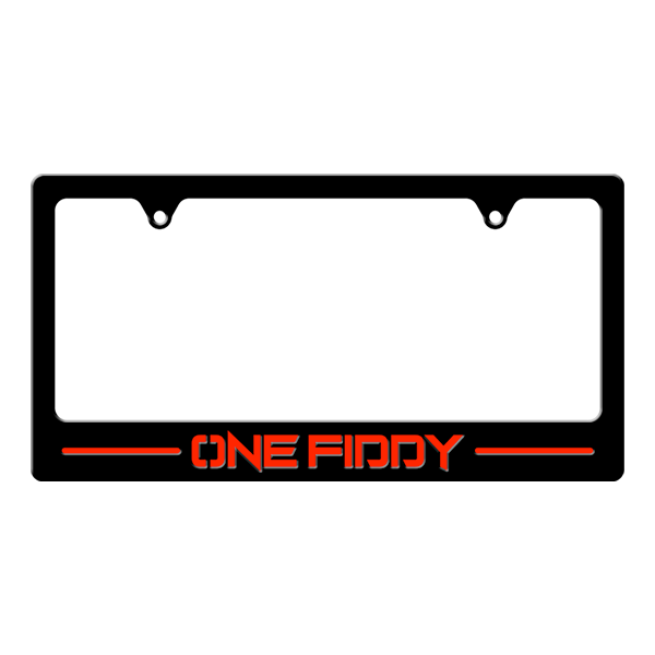 One Fiddy License Plate Border