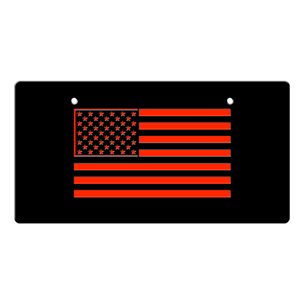 American Flag License Plate Cover