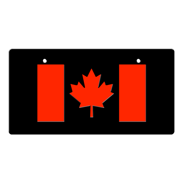 Canadian Flag LED License Plate Cover