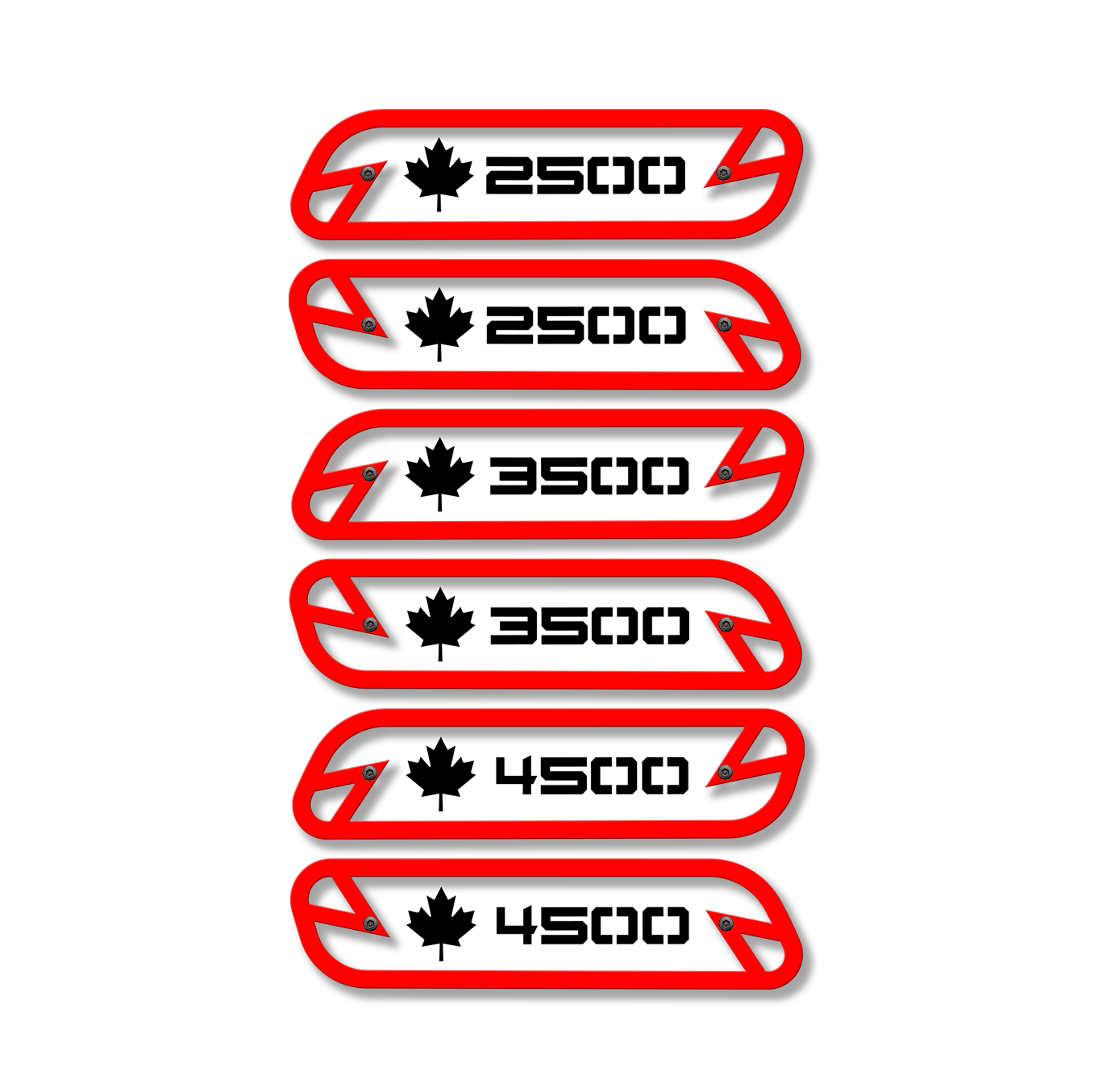 Maple Leaf 2500/3500/4500 Hood Emblem Replacements - Fits 2019-2022 Ram® 2500, 3500, 4500 - Fully Customizable, LED or Non-LED