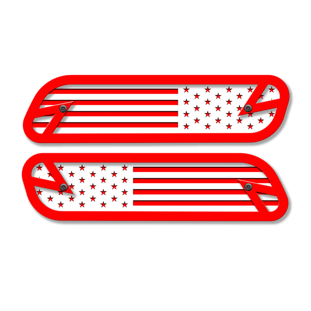 American Flag Hood Emblem Replacements - Fits 2019-2023 Ram® 2500, 3500, 4500 - Fully Customizable, Non-LED