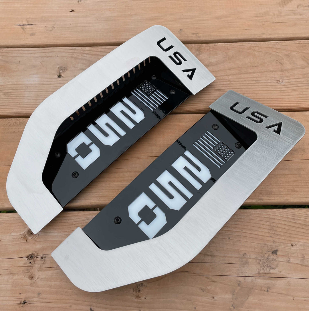 Custom Text 2017-2022 Ford® Super Duty® Fender Badge Replacement Set Custom Text 2017-2022 Ford® Super Duty® Fender Badge Replacement Set