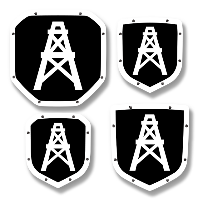 Oil Rig Shield Emblem - RAM® Trucks, Grille or Tailgate - Fits Multiple Models and Years