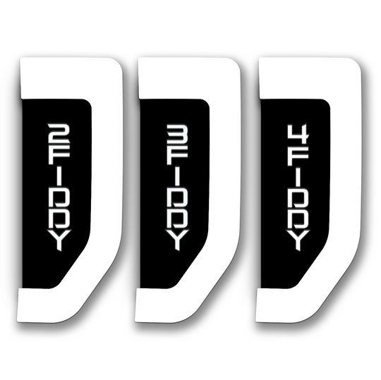 2Fiddy, 3Fiddy, or 4Fiddy 2017-2022 Ford® Super Duty® Fender Badge Replacement Set - Fully Customizable - LED and Non-LED