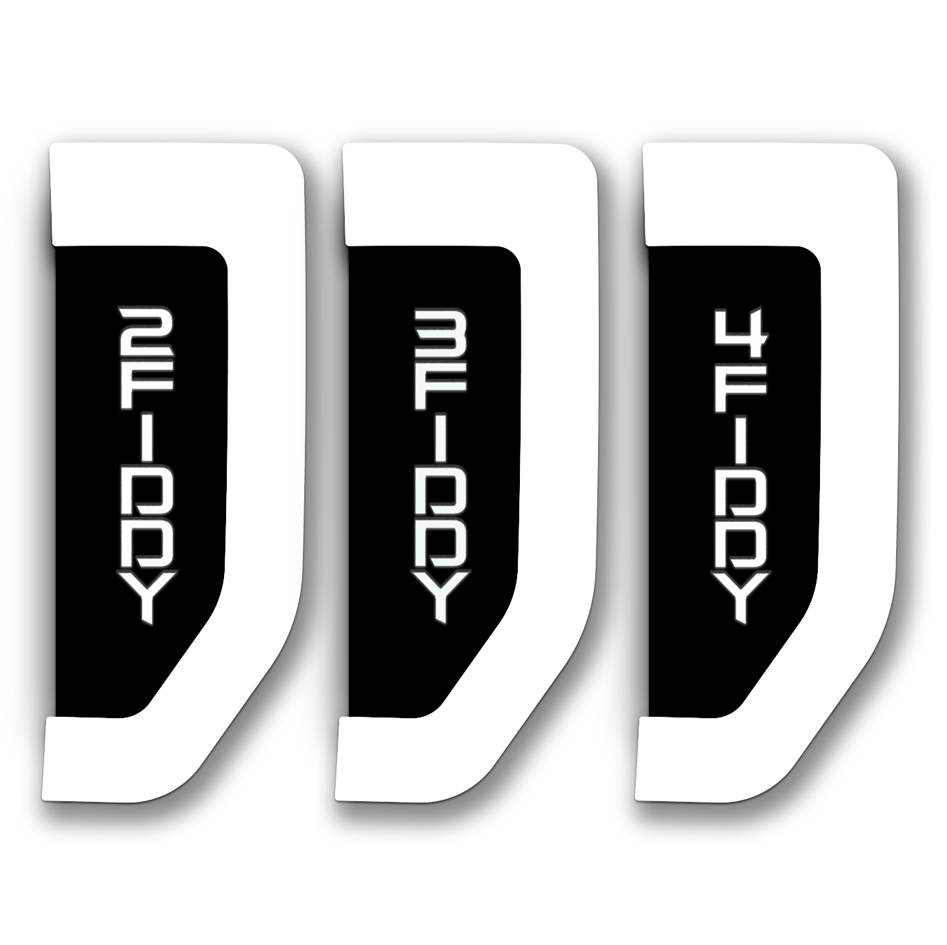 2Fiddy, 3Fiddy, or 4Fiddy 2017-2022 Ford® Super Duty® Fender Badge Replacement Set - Fully Customizable - LED and Non-LED