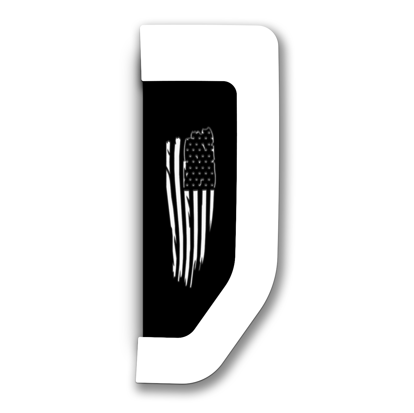 Tattered American Flag 2017-2022 Ford® Super Duty® Fender Badge Replacement Set - Fully Customizable - LED and Non-LED