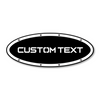 Custom Text Oval Replacement - Sharp - Fits Multiple Ford® Trucks - Fully Customizable Colors