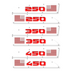 American Flag 250, 350, or 450 11-16 Ford® Super Duty® Fender Badge Replacements - Fully Customizable, LED and Non-LED