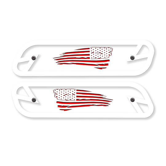 Tattered Flag Hood Emblem Replacements - Fits 2019-2023 Ram® 2500, 3500, 4500 - Fully Customizable, LED or Non-LED