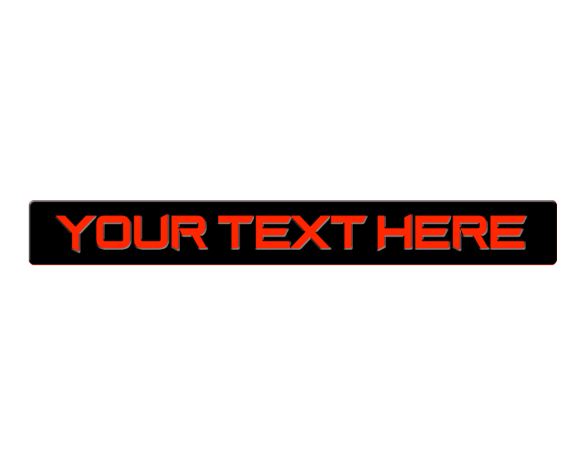 Custom Text Dash Emblem – Main Event Emblems