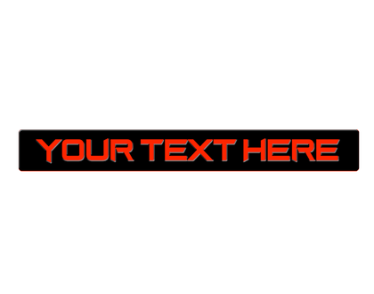 Custom Text Dash Emblem