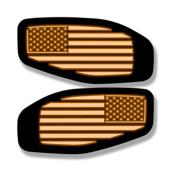 LED Side Fender Badge Replacements - American Flag - Fits 2016-2020 Nissan Titan®
