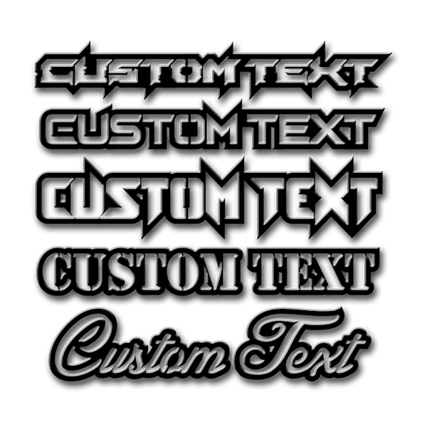 Custom Single Layer Text Emblem - Up to 12 Characters