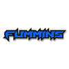 Custom Fummins Text Emblem - Powder Coated Aluminum - Choose Your Colors