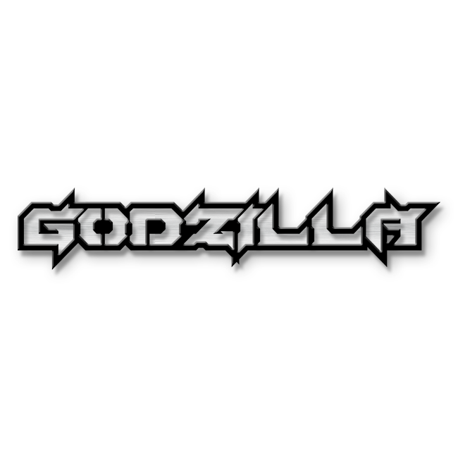 Godzilla Text Yellow Custom Godzilla Text Emblem - Powder Coated Aluminum - Choose Your Col