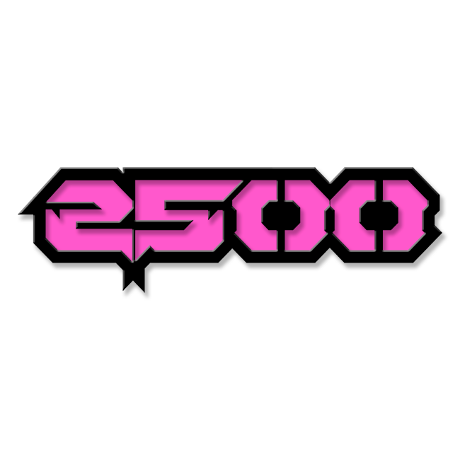 2500 Text Custom 2500 Text Emblem - Powder Coated Aluminum - Choose Your Colors ...