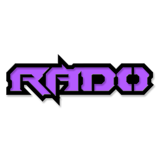 Custom Rado Text Emblem - Powder Coated Aluminum - Choose Your Colors