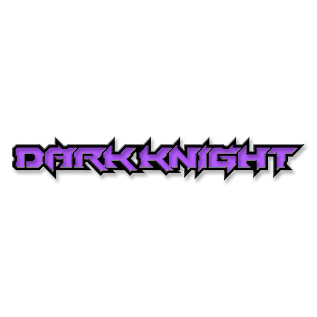 Custom Dark Knight Text Emblem - Powder Coated Aluminum - Choose Your Colors