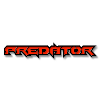 Custom Predator Text Emblem - Powder Coated Aluminum - Choose Your Colors