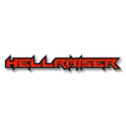 Custom Hellraiser Text Emblem - Powder Coated Aluminum - Choose Your Colors