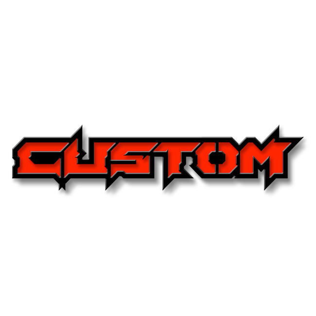 Custom Text Emblem - Powder Coated Aluminum - Choose Your Colors