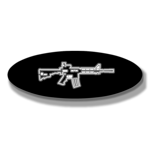 AR15 Oval Replacement - Illuminated - 9" - Fits Multiple Vehicles