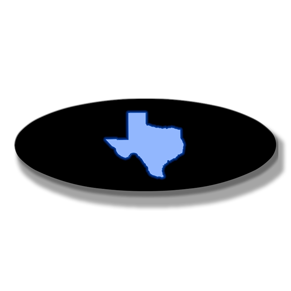 Texas Oval Replacement - Illuminated - 9" - Fits Multiple Vehicles