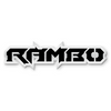 Custom Rambo Text Emblem - Powder Coated Aluminum - Choose Your Colors