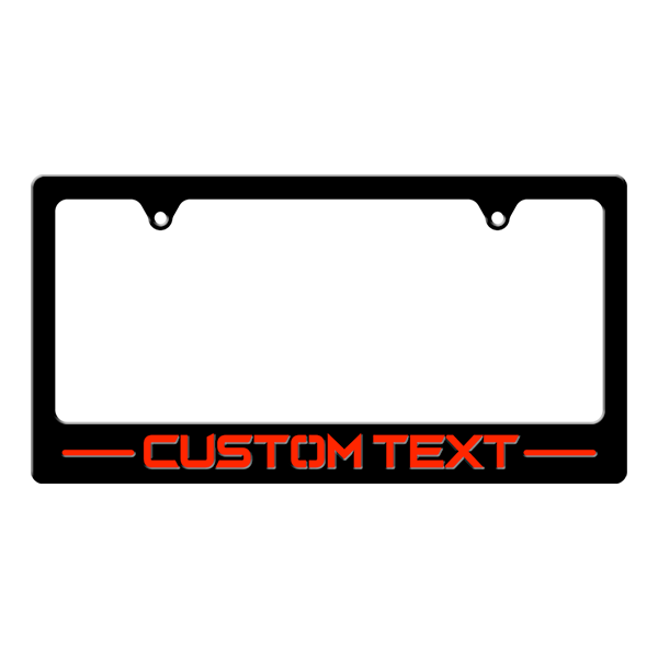 Custom Text License Plate Border