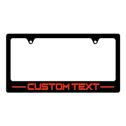 Custom Text License Plate Border