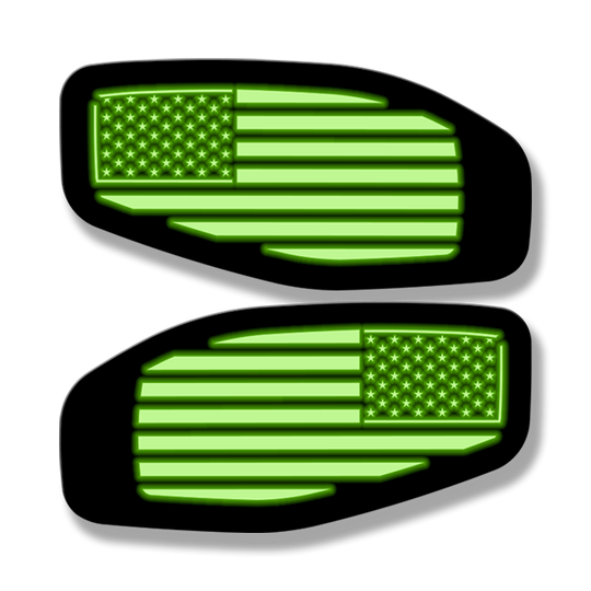 LED Side Fender Badge Replacements - American Flag - Fits 2016-2020 Nissan Titan®