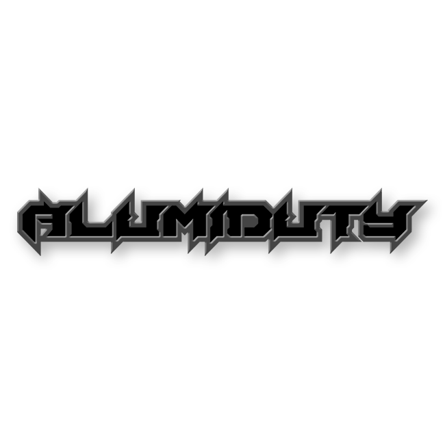 Custom Alumiduty Text Emblem - Powder Coated Aluminum - Choose Your Colors