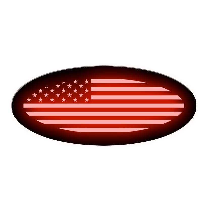 American Flag Oval Replacement - Illuminated - Fits 2017-2019 Ford® Super Duty® Tailgate