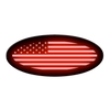 American Flag Oval Replacement - Illuminated - 9" - Fits Multiple Vehicles