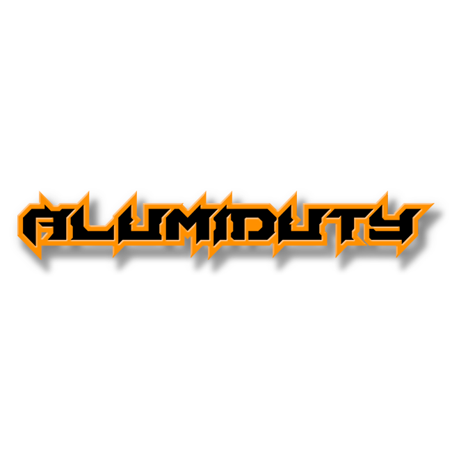 Custom Alumiduty Text Emblem - Powder Coated Aluminum - Choose Your Colors