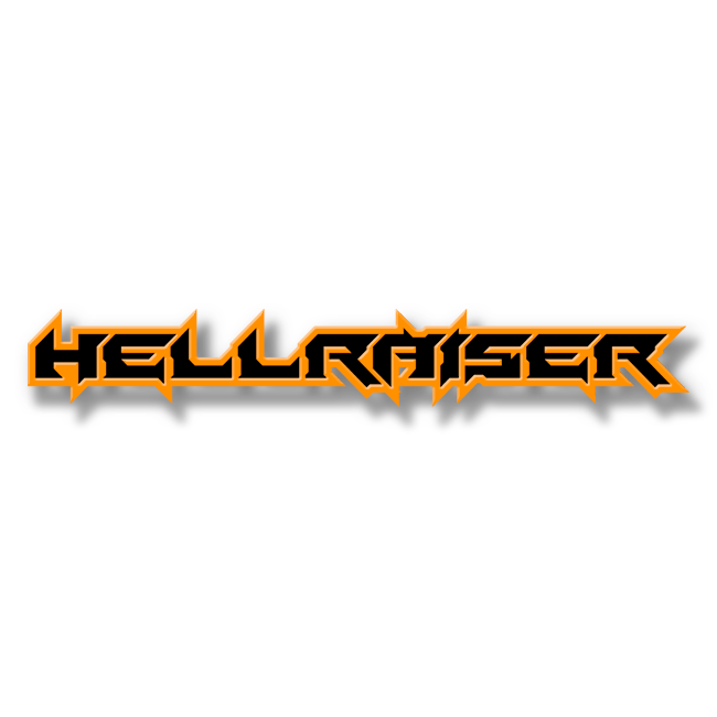 Custom Hellraiser Text Emblem - Powder Coated Aluminum - Choose Your Colors