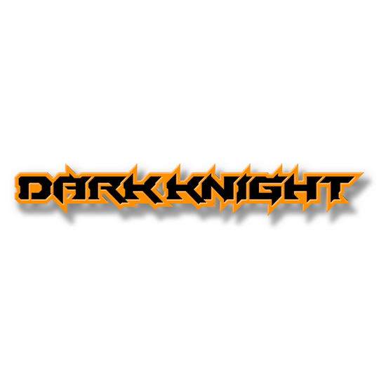 Custom Dark Knight Text Emblem - Powder Coated Aluminum - Choose Your Colors