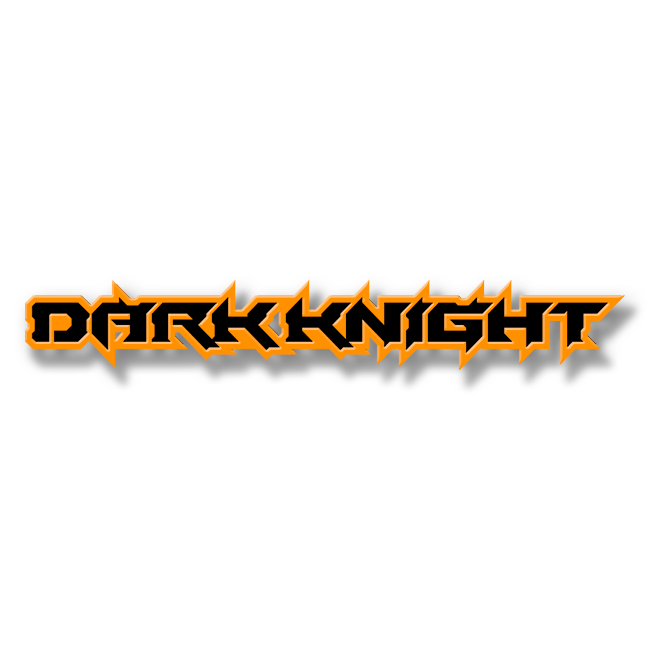 Custom Dark Knight Text Emblem - Powder Coated Aluminum - Choose Your