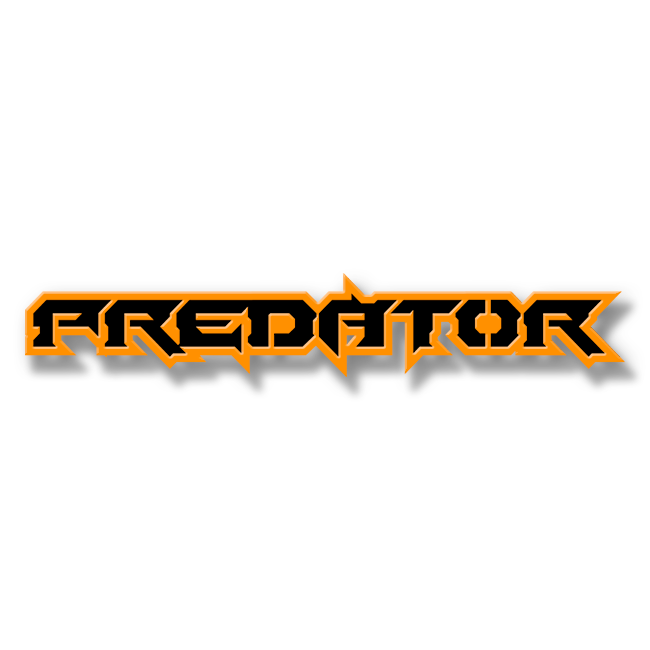 Custom Predator Text Emblem - Powder Coated Aluminum - Choose Your Col ...