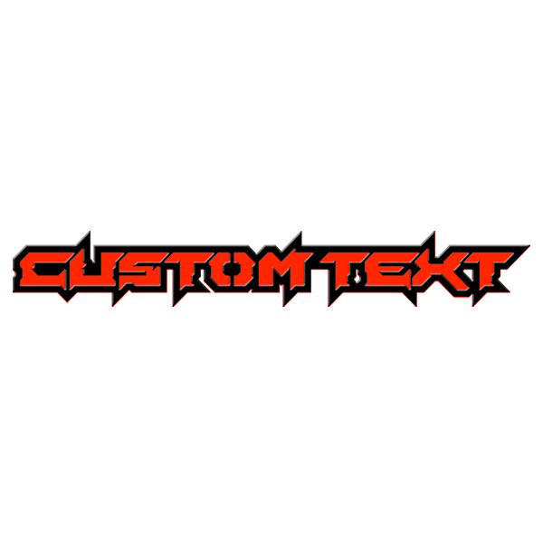 Custom Text Emblem - Aggressive Font - Solid Powder Coated Billet Aluminum