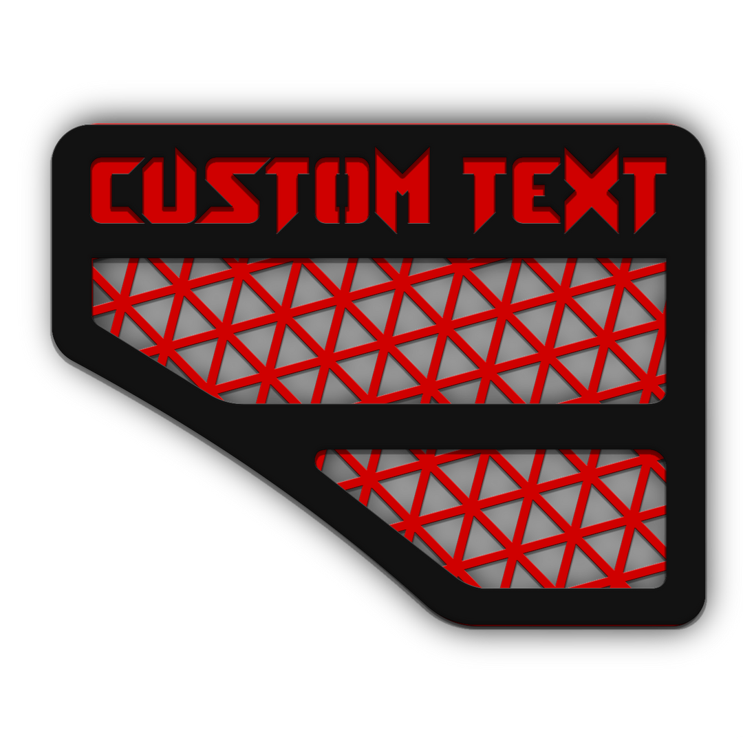 Custom Text Fender Emblems - Fits 08-10 Super Duty® - Triangle Mesh