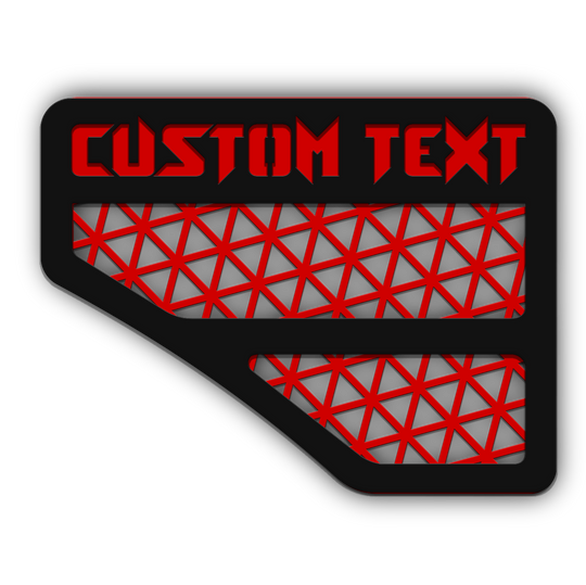 Custom Text Fender Emblems - Fits 08-10 Super Duty® - Triangle Mesh